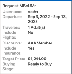 BidOnMyTrip.com Sample Tour Request Block 3